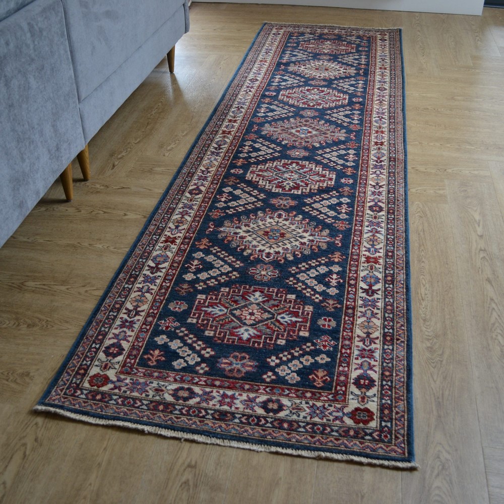 Supreme Kazak 48875 Traditional Wool Runner Rugs in Blue